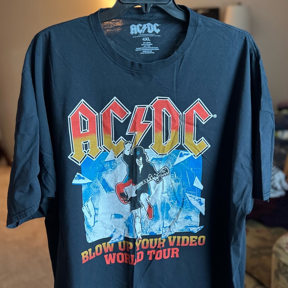 AC DC Men’s T Shirt Black Size 4x